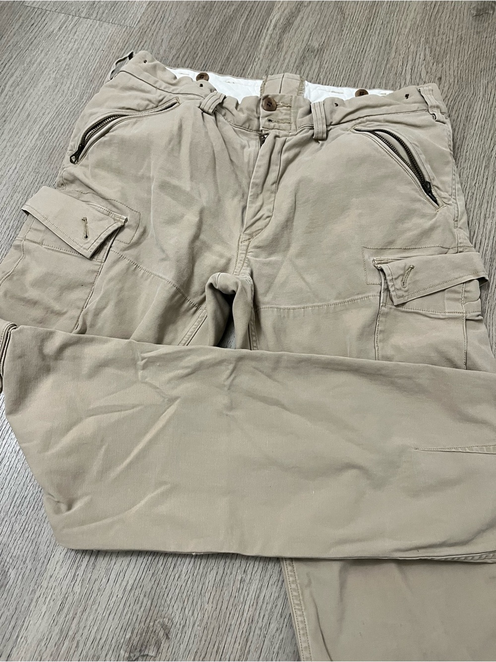Polo by Ralph Lauren Men's Utility Cargo Pants Khaki 34x30 Stretchy Slim Fit